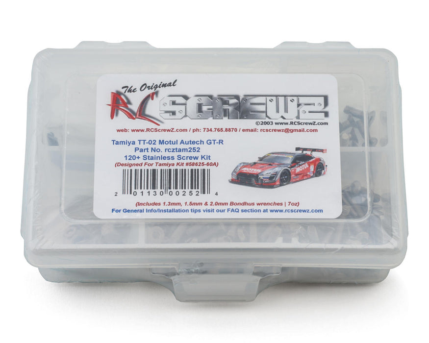 RC Screwz RCZTAM252 Tamiya TT-02 Motul Autech GT-R Stainless Steel Screw Kit