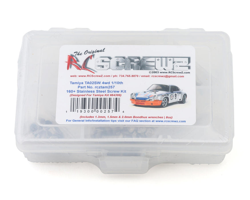 RC Screwz RCZTAM257 Tamiya TA-02SW 1/10 4WD Stainless Steel Screw Kit