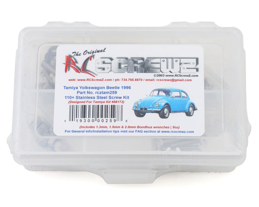 RC Screwz RCZTAM259 Tamiya Volkswagon Beetle 1996 Stainless Steel Screw Kit