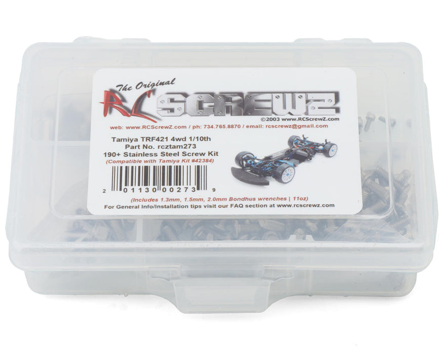RC Screwz RCZTAM273 Tamiya TRF421 4WD Stainless Steel Screws Kit