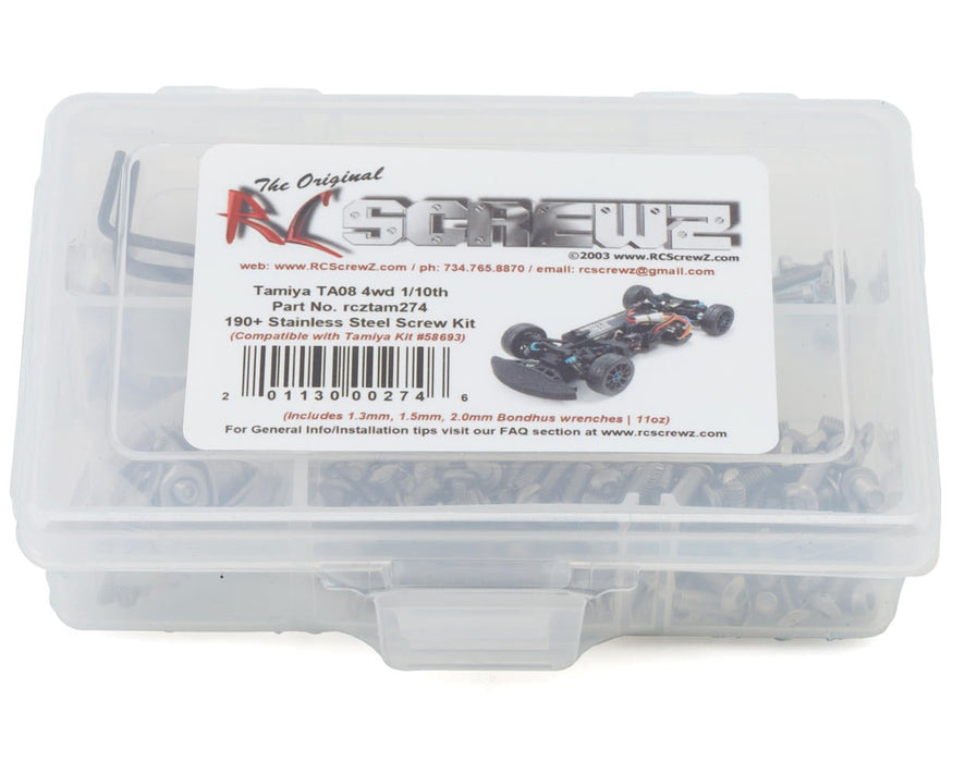 RC Screwz RCZTAM274 Tamiya TA08 4WD Stainless Steel Screws Kit