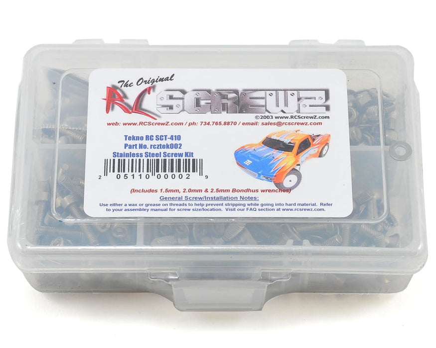 RC Screwz RCZTEK002 Tekno RC SCT-410 (TKR5500) Stainless Steel Screw Kit
