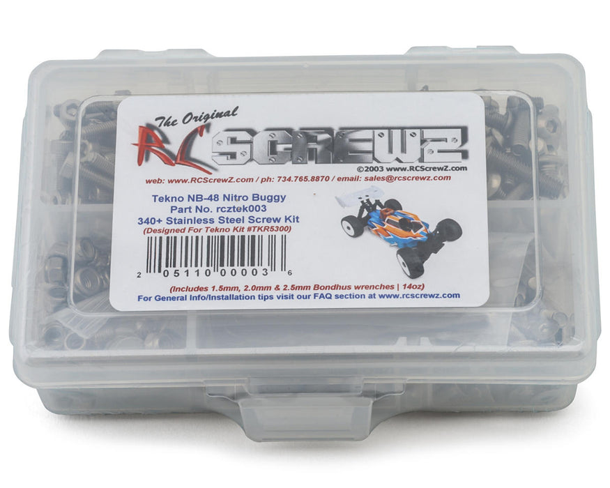 RC Screwz RCZTEK003 Tekno RC NB48 2.2 Stainless Steel Screw Kit