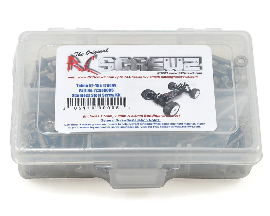 RC Screwz RCZTEK005 Tekno RC ET48 E-Truggy (#TKR5600) Stainless Steel Screw Kit