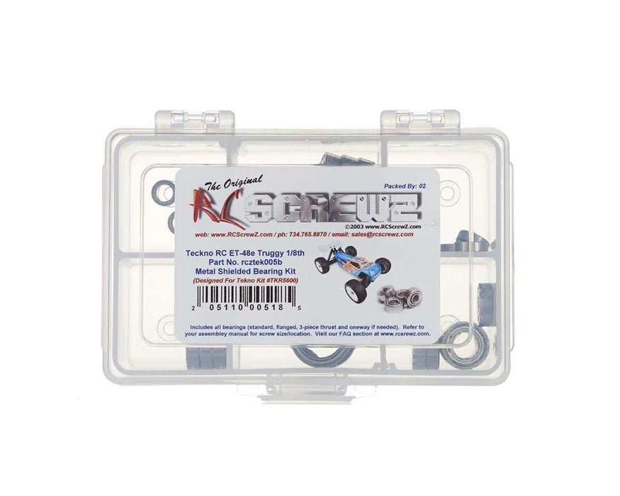 RC Screwz RCZTEK005B Tekno RC ET48 1/8 Truggy Metal Shielded Bearing Kit