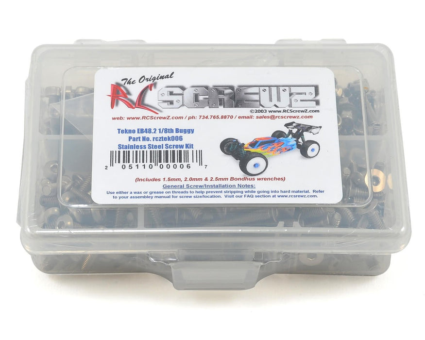 RC Screwz RCZTEK006 Tekno RC EB48.2 1/8th Buggy Stainless Steel Screw Kit