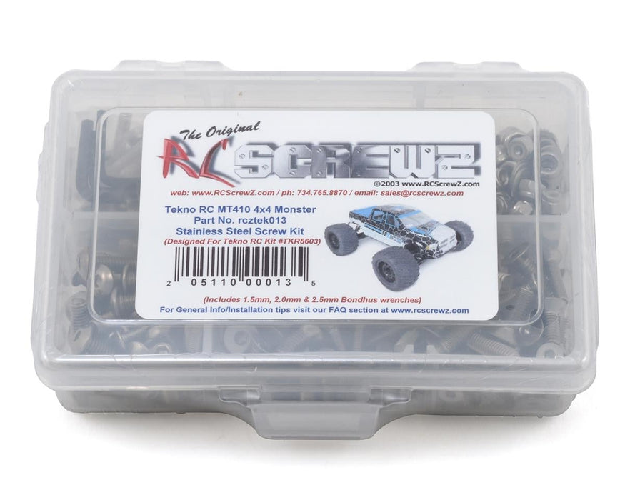 RC Screwz RCZTEK013 Tekno RC MT410 4x4 Stainless Steel Screw Kit