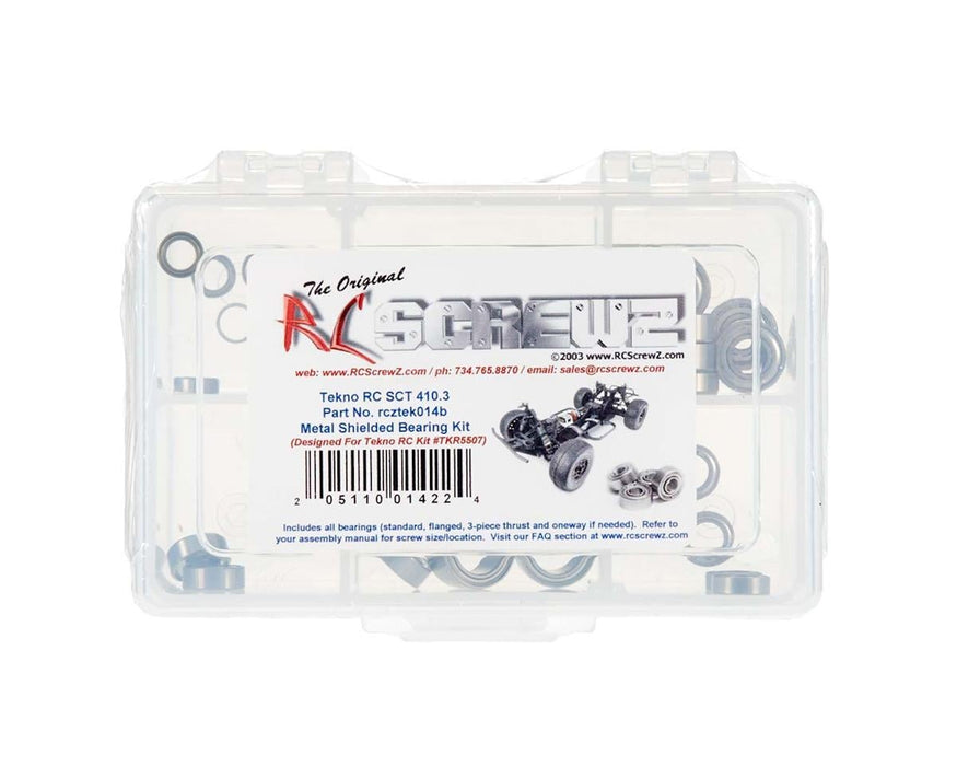 RC Screwz RCZTEK014B Tekno RC SCT410.3 4WD Metal Shielded Bearing Kit