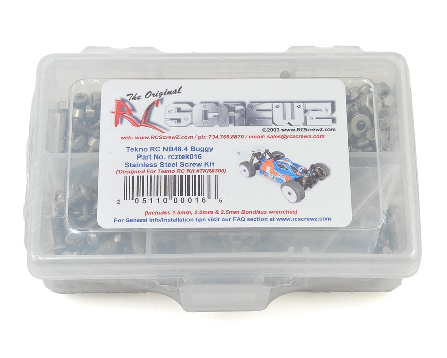 RC Screwz RCZTEK016 NB48.4 Buggy Stainless Steel Screw Kit