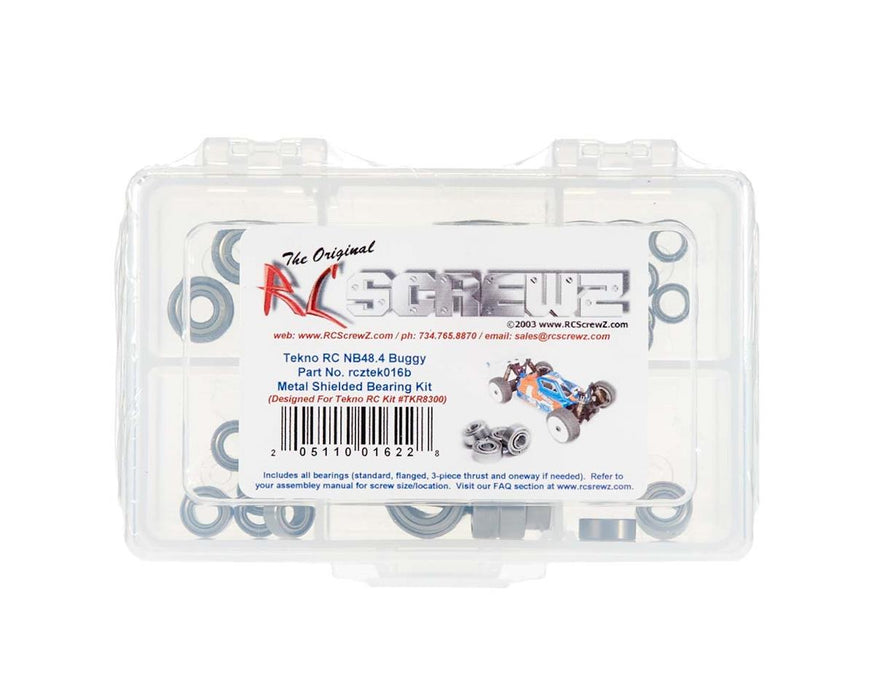 RC Screwz RCZTEK016B Tekno RC NB48.4 1/8 Buggy Metal Shielded Bearing Kit