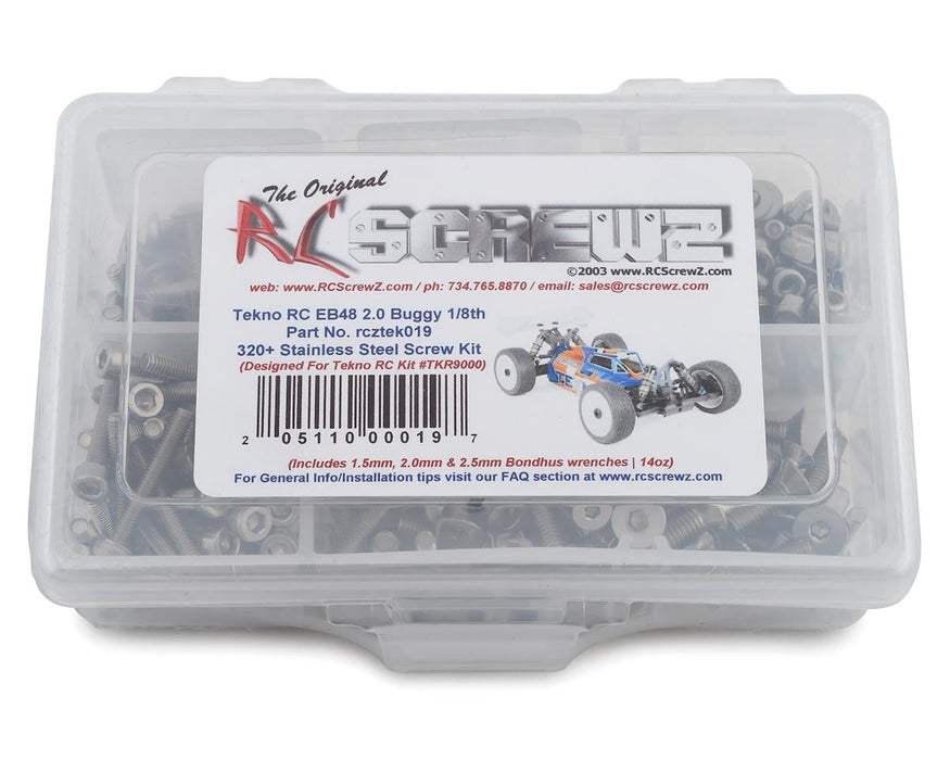 RC Screwz RCZTEK019 Tekno RC EB48 2.0 Stainless Steel Screw Kit