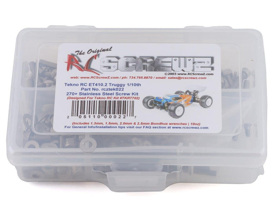 RC Screwz RCZTEK022 Tekno ET410.2 4wd Stainless Steel Screw Kit