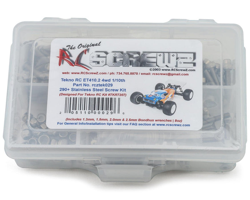 RC Screwz RCZTEK029 Tekno RC ET410.2 4WD 1/10 Truggy Stainless Steel Screw Kit