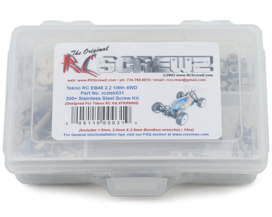 RC Screwz RCZTEK031 Tekno EB48 2.2 1/8 Buggy Stainless Steel Screw Kit