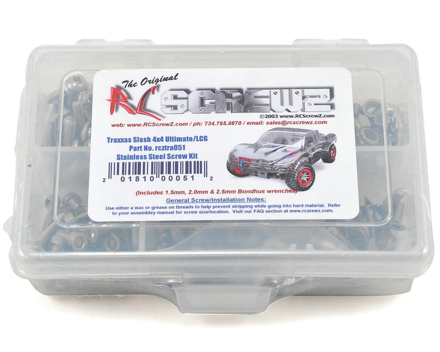 RC Screwz RCZTRA051 Stainless Steel Screw Kit for Traxxas Slash 4x4 Ultimate
