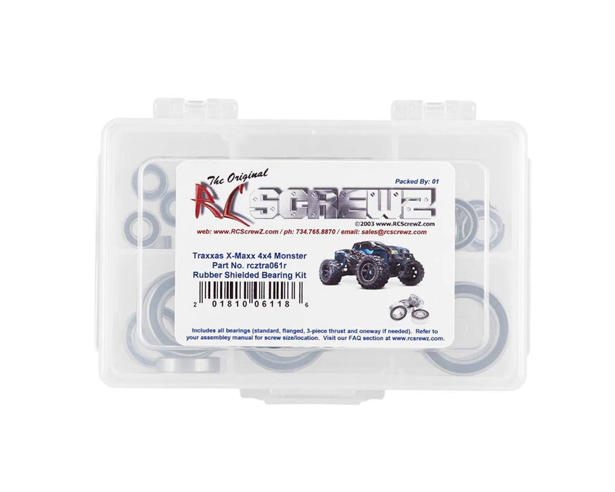 RC Screwz RCZTRA061R Rubber Shielded Bearing Kit for Traxxas® X-Maxx®
