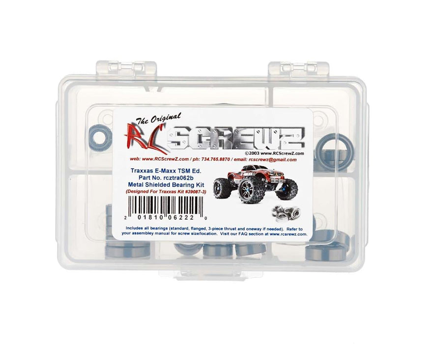 RC Screwz RCZTRA062B Metal Shielded Bearing Kit for Traxxas® E-Maxx® TSM®