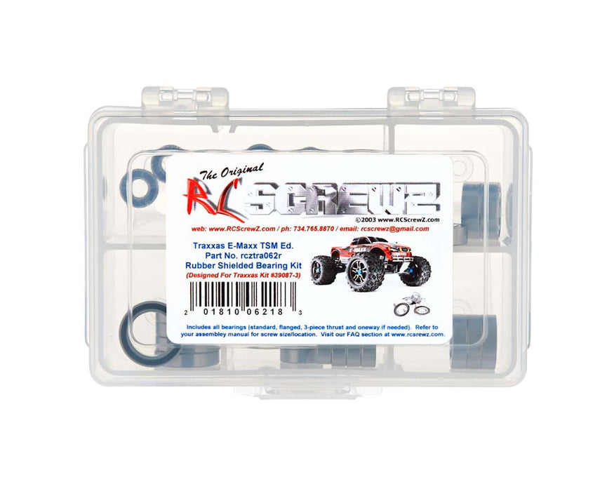 RC Screwz RCZTRA062R Rubber Shielded Bearing Kit for Traxxas® E-Maxx® TSM®