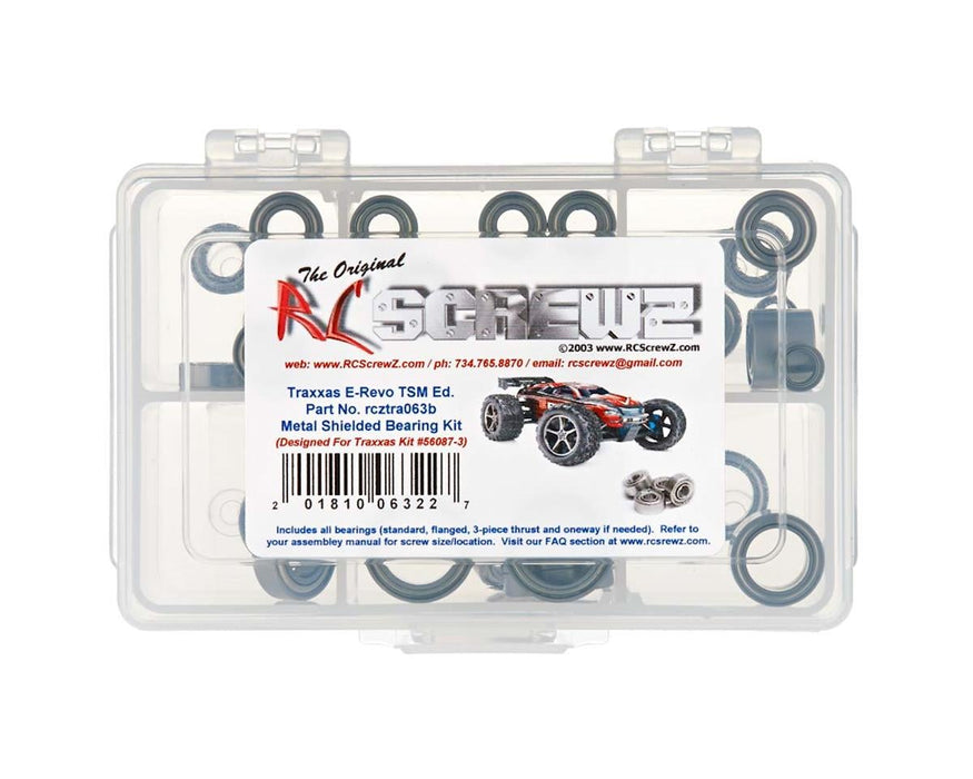 RC Screwz RCZTRA063B Metal Shielded Bearing Kit for Traxxas® E-Revo® TSM®