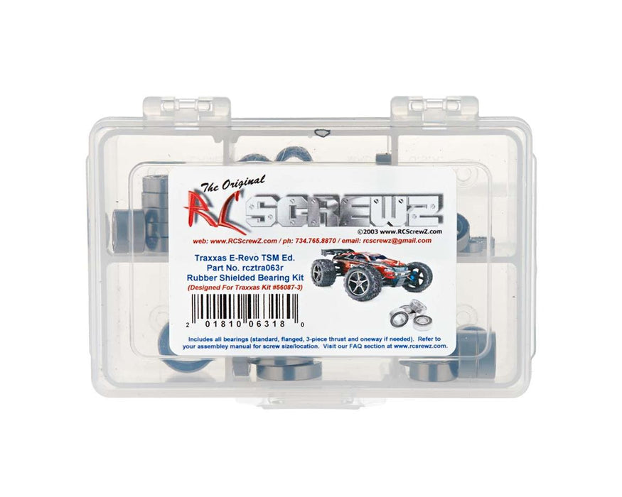 RC Screwz RCZTRA063R E-Revo TSM Rubber Shielded Bearing Kit