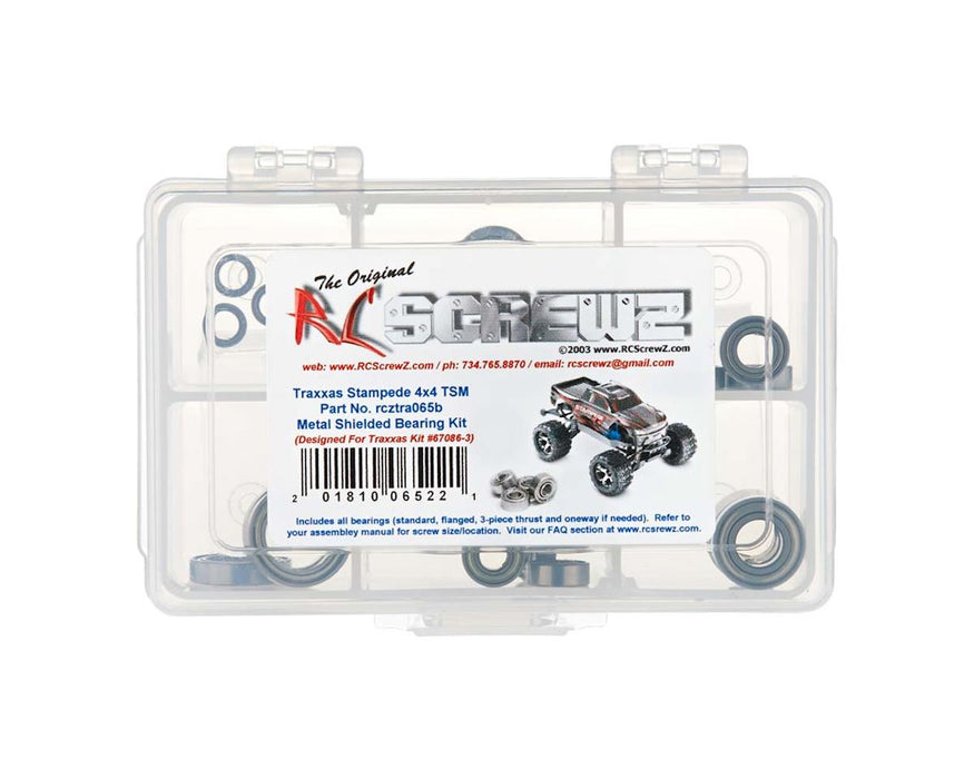RC Screwz RCZTRA065B Metal Shielded Bearing Kit for Traxxas® Stampede® 4x4 TSM®