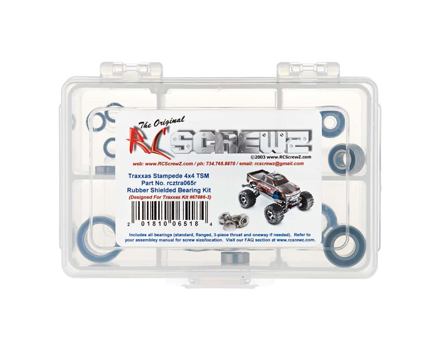 RC Screwz RCZTRA065R Rubber Shielded Bearing Kit for Traxxas® Stampede® 4x4 TSM®