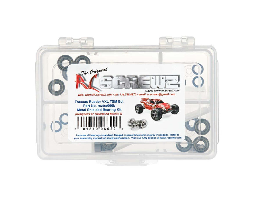 RC Screwz RCZTRA066B Metal Shielded Bearing Kit for Traxxas® Rustler® VXL TSM®