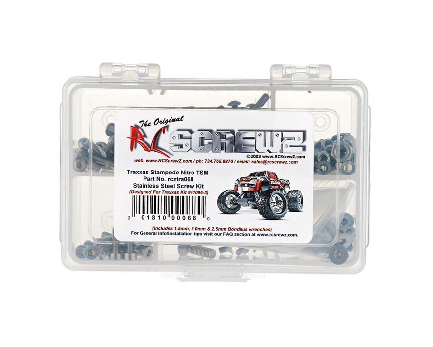 RC Screwz RCZTRA068 Stainless Screw Kit For Traxxas® Nitro Stampede® TSM®