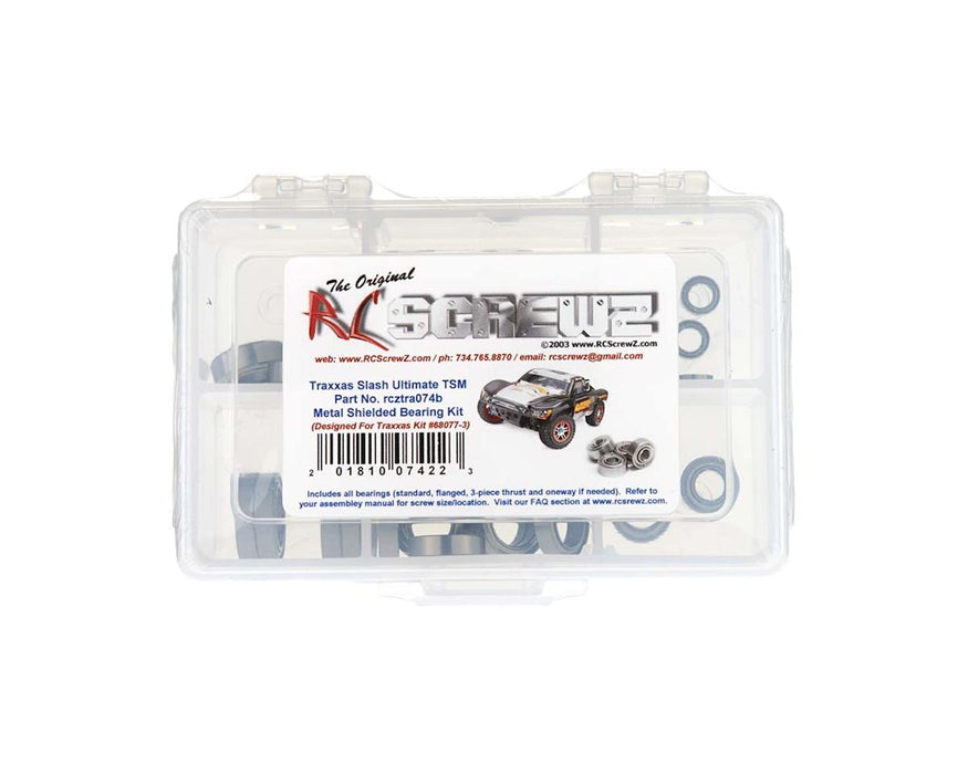 RC Screwz RCZTRA074B Metal Sheilded Bearing Kit for Traxxas® Slash® 4x4 Ultimate TSM®