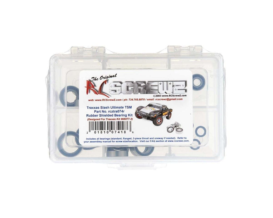 RC Screwz RCZTRA074R Rubber Shielded Bearing Kit for Traxxas® Slash® 4x4 Ultimate TSM®