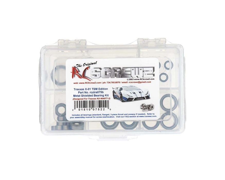 RC Screwz RCZTRA075B Metal Shielded Bearing Kit for Traxxas® XO-1® TSM®