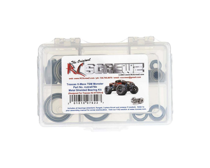 RC Screwz RCZTRA076B Metal Shielded Bearing Kit for Traxxas® X-Maxx® 4x4 TSM®