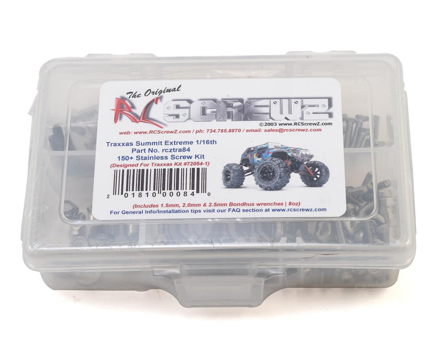 RC Screwz RCZTRA084 Stainless Steel Screw Kit for Traxxas 1/16 Summit