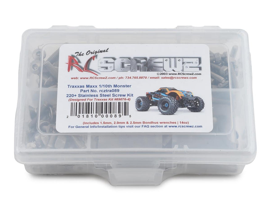 RC Screwz RCZTRA089 Stainless Steel Screw Kit for Traxxas Maxx