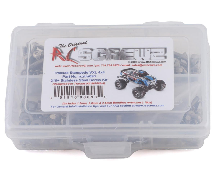 RC Screwz RCZTRA093 Stainless Steel Screw Kit for Traxxas Stampede VXL 4x4