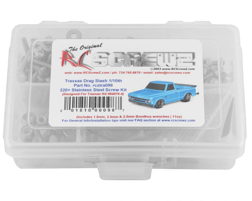 RC Screwz RCZTRA098 Stainless Steel Screw Kit for Traxxas Drag Slash