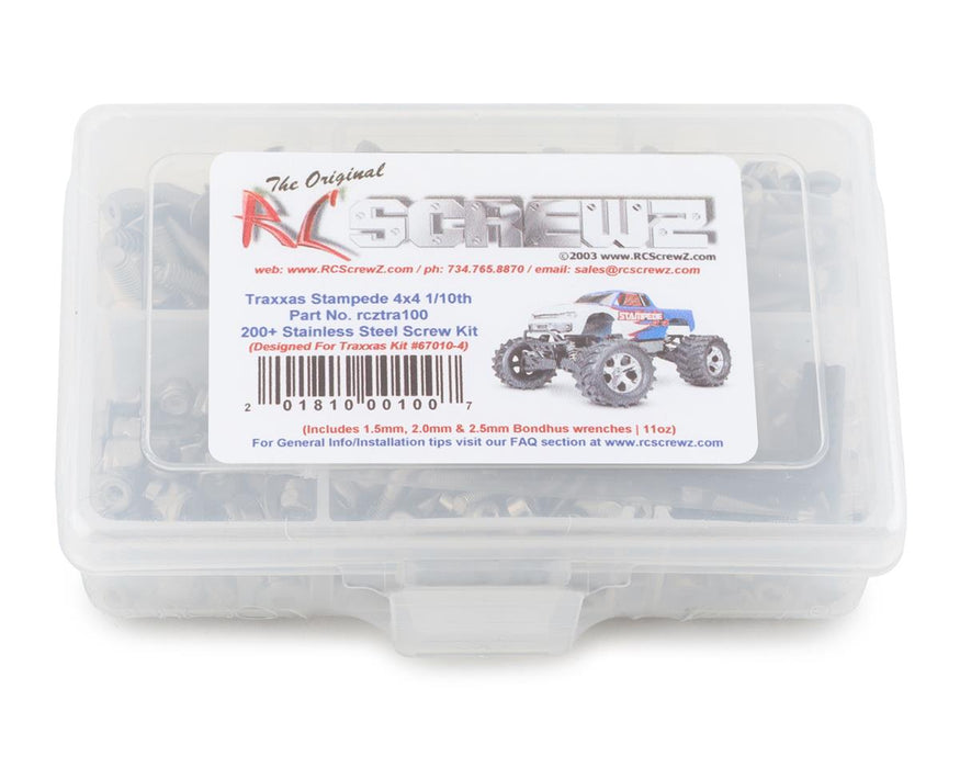 RC Screwz RCZTRA100 Stainless Steel Screw Kit for Traxxas Stampede 4x4