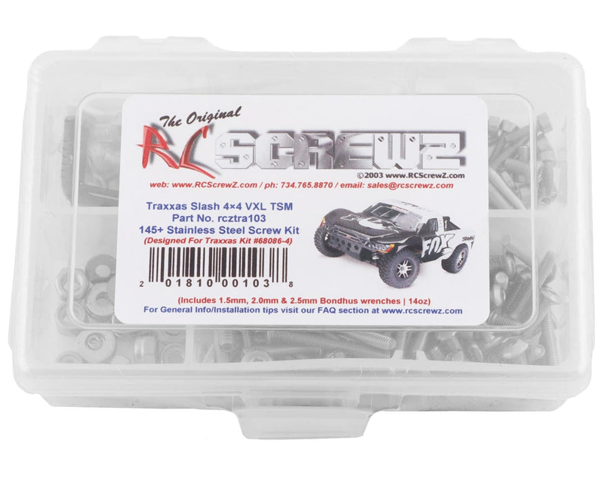 RC Screwz RCZTRA103 Stainless Steel Screw Kit for Traxxas Slash 4x4 VXL