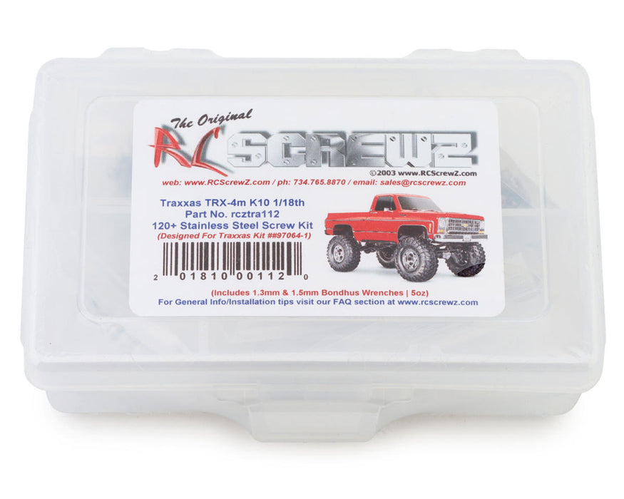 RC Screwz RCZTRA112 Stainless Steel Screw Kit for Traxxas TRX-4M K10