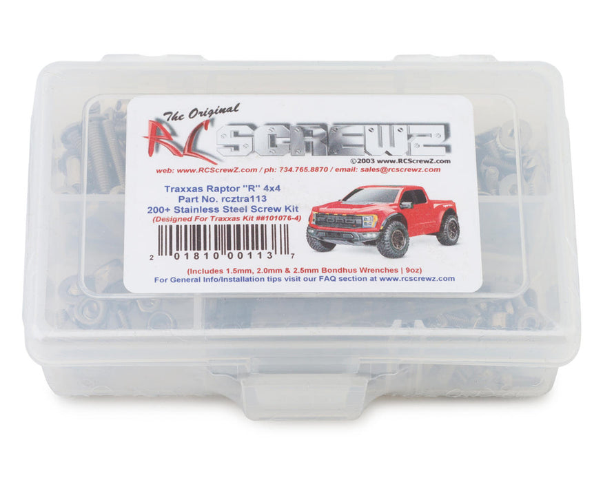 RC Screwz RCZTRA113 Stainless Steel Screw Kit for Traxxas Ford F-150 Raptor R 4x4
