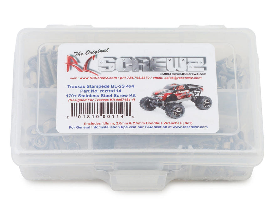 RC Screwz RCZTRA114 Stainless Steel Screw Kit for Traxxas Stampede BL-2S 4x4