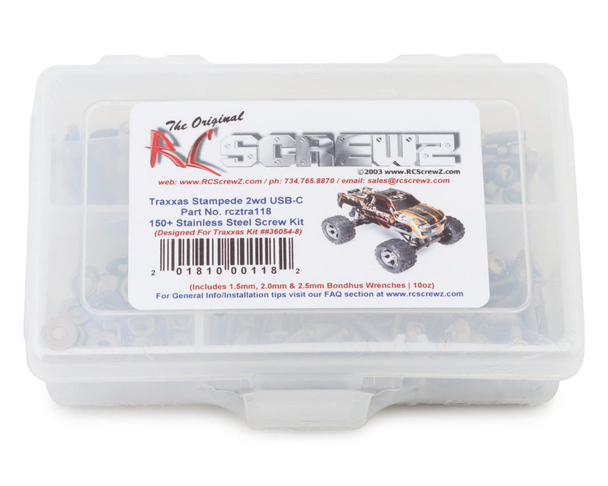 RC Screwz RCZTRA118 Stainless Steel Screw Kit for Traxxas Stampede 2WD