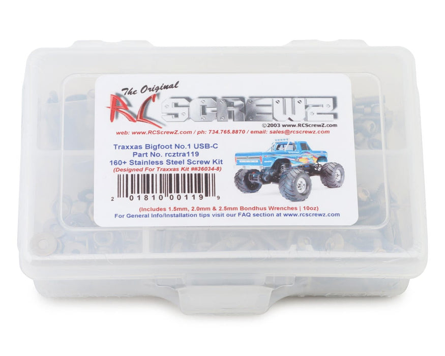 RC Screwz RCZTRA119 Stainless Steel Screw Kit for Traxxas Bigfoot No.1