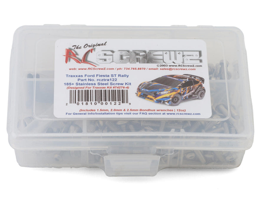 RC Screwz RCZTRA122 Traxxas Ford Fiesta ST Rally VXL Stainless Steel Screw Kit