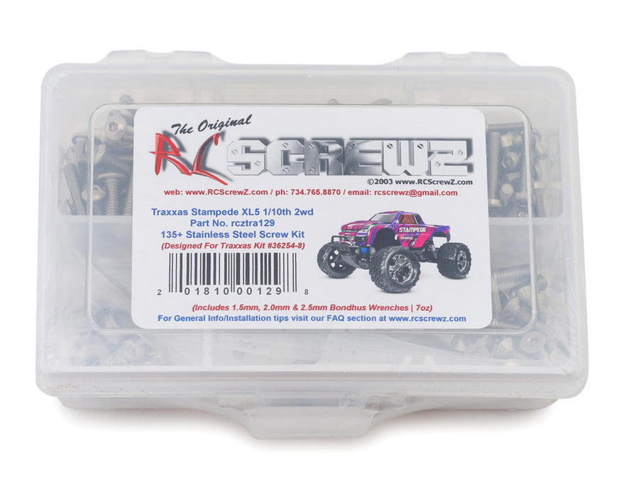 RC Screwz RCZTRA129 Stainless Steel Screw Kit for Traxxas® Stampede® XL-5 1/10 2WD