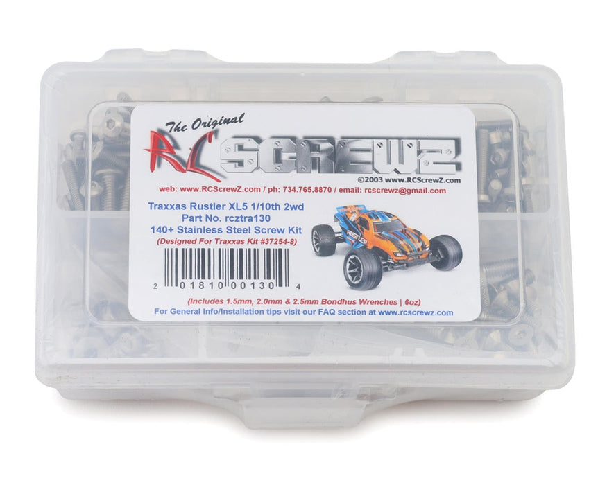 RC Screwz RCZTRA130 Stainless Steel Screw Kit for Traxxas® Rustler® XL-5 1/10 2WD