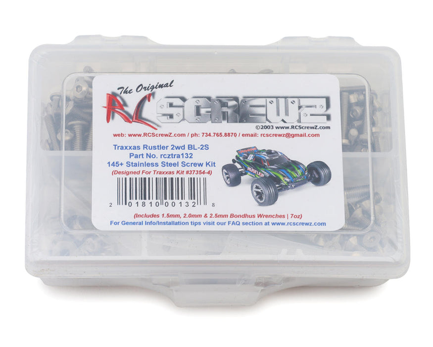 RC Screwz RCZTRA132 Stainless Steel Screw Kit for Traxxas® Rustler® BL-2s™ 1/10 2WD