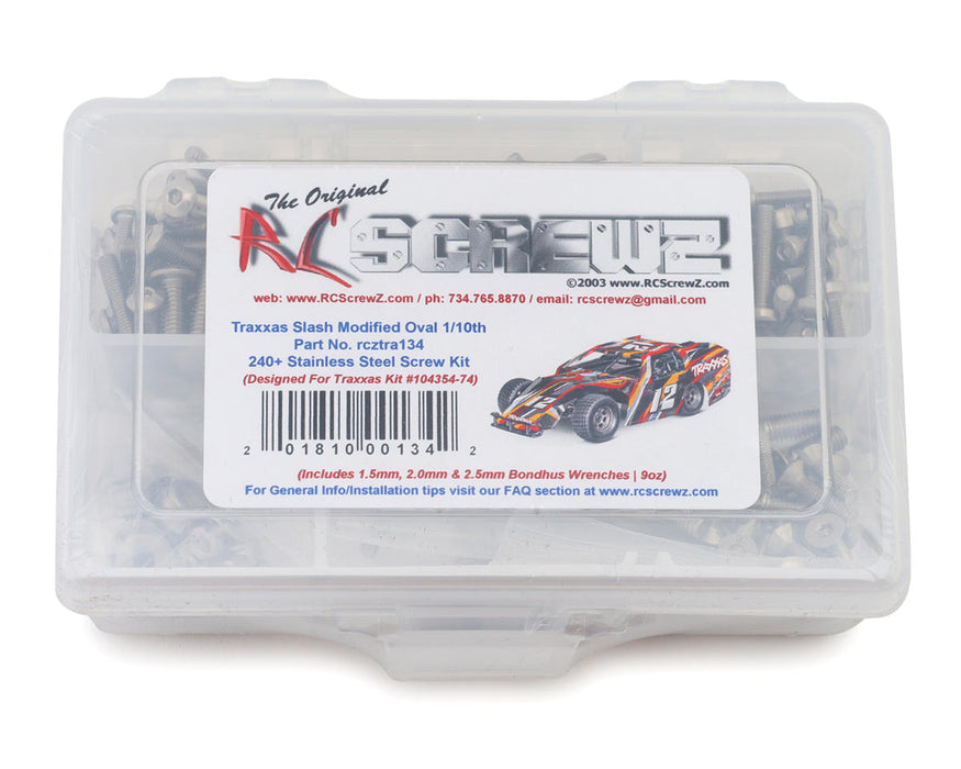 RC Screwz RCZTRA134 Stainless Steel Screw Kit for Traxxas® Slash® Modified 1/10 2WD Oval