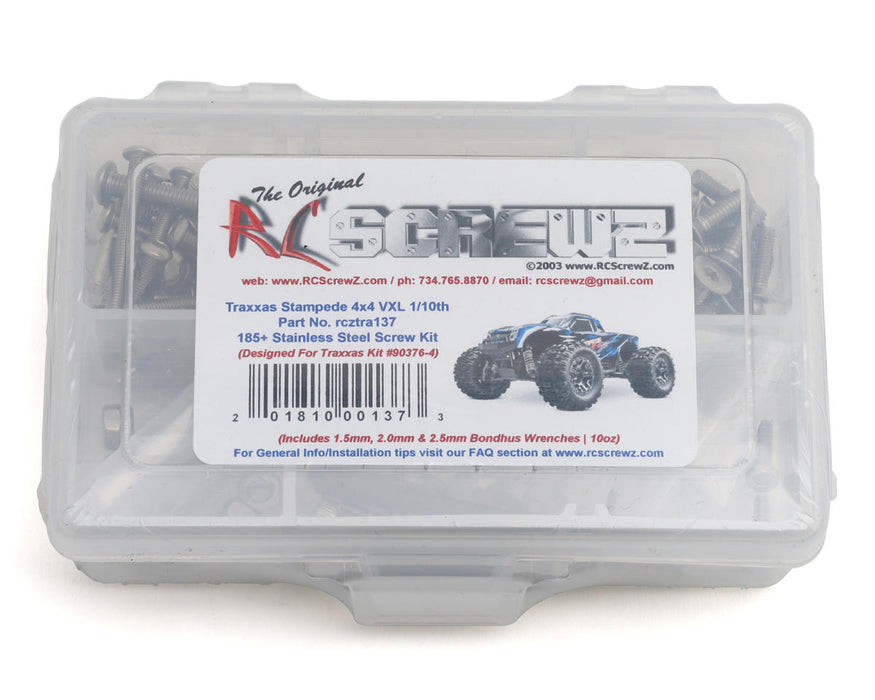 RC Screwz RCZTRA137 Stainless Steel Screw Kit for Traxxas® Stampede® 1/10 4x4 VXL