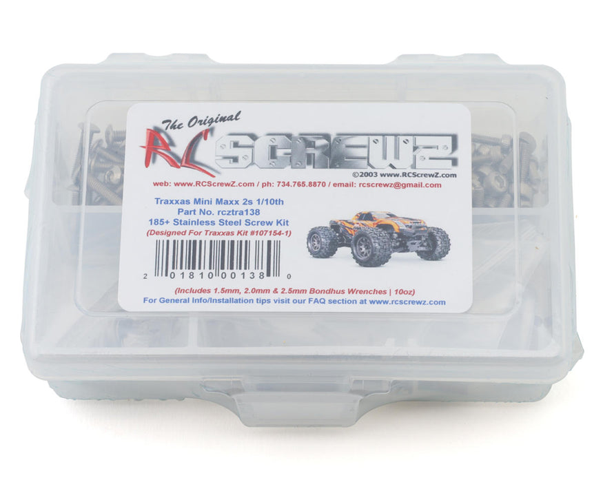 RC Screwz RCZTRA138 Stainless Steel Screw Kit for Traxxas® Mini Maxx®
